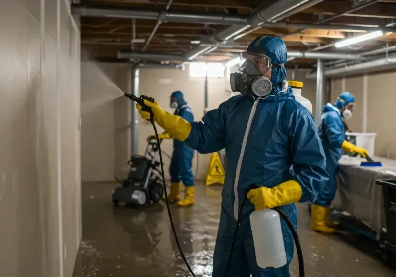 Basement Sanitization and Antimicrobial Treatment process in Fayetteville, PA